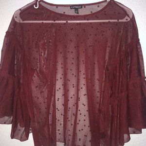 Transparent Polka-Dotted top